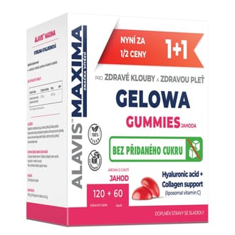 ALAVIS MAXIMA Gelowa Gummies 120 rágótabletta + 60 kapszula (Hozzáadott cukor nélkül) ALAVIS MAXIMA Gelowa Gummies 120 rágótabletta + 60 kapszula (Hozzáadott cukor nélkül)