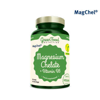 Előnézet - GreenFood Magnesium Chelate + Vitamin B6 Előnézet - GreenFood Magnesium Chelate + Vitamin B6