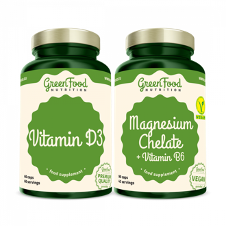 El�n�zet - GreenFood Nutrition Magnesium Chelate 90cps + Vitamin D3 60cps.