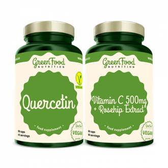El�n�zet - GreenFood Nutrition Quercetin + C Vitamin 500mg + Pillbox Gartis