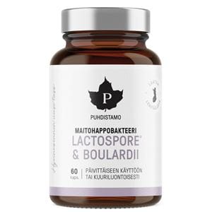 Puhdistamo Lactic Acid Bacteria Boulardii 60 kapszula (LactoSpore® és Lynside®) Puhdistamo Lactic Acid Bacteria Boulardii 60 kapszula (LactoSpore® és Lynside®)