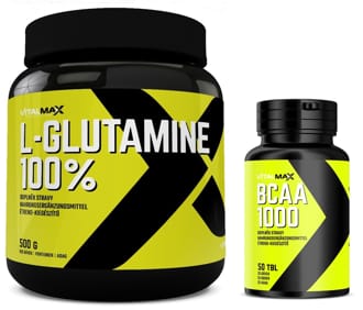 Vitalmax 100% L-GLUTAMIN 500g + BCAA 2000 50 kps Vitalmax 100% L-GLUTAMIN 500g + BCAA 2000 50 kps